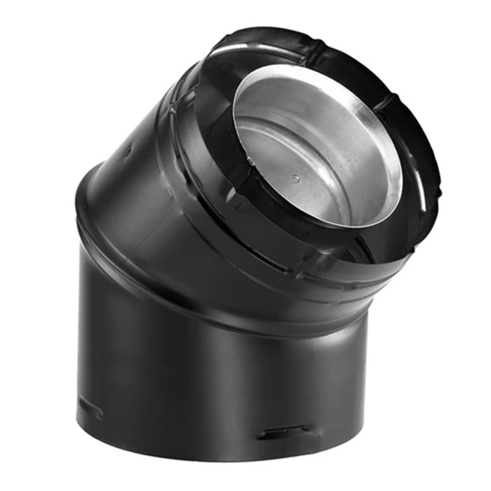 Duravent DirectVent Pro 4" x 6-5/8" 45º Black Elbow