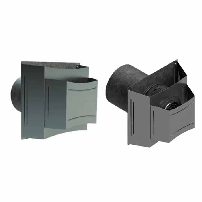 Duravent DirectVent Pro 4" x 6-5/8" Square Horizontal H2 Termination Cap