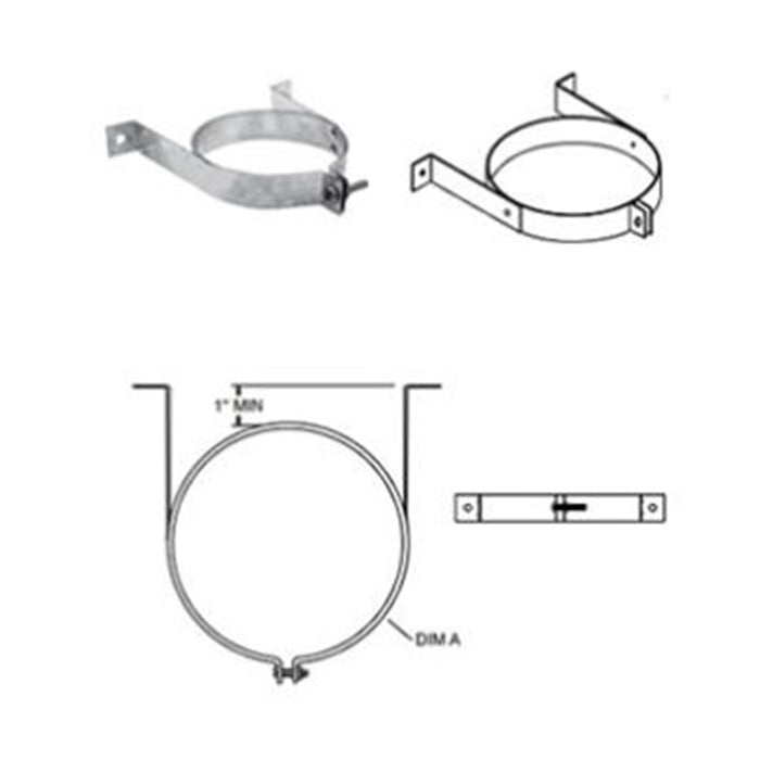 Duravent B-Vent 4" Wall Strap