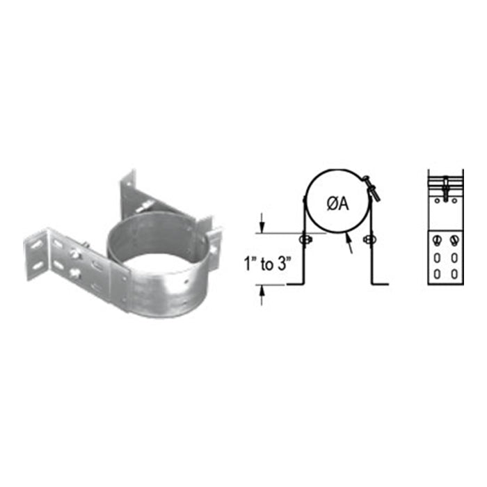 Duravent Pellevent Pro 4" Adjustable Wall Strap