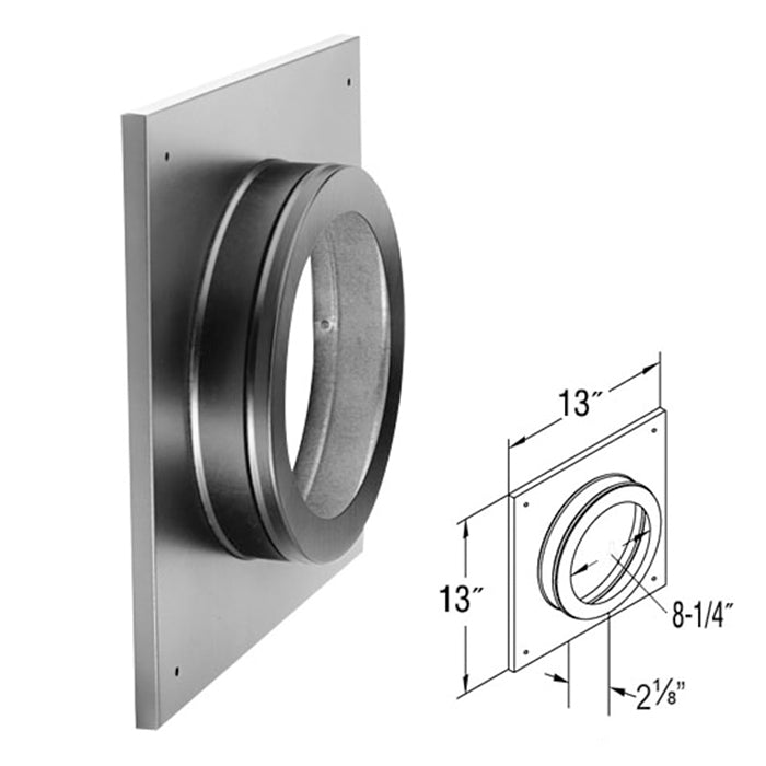 Duravent DirectVent Pro 5" x 8" Ceiling Support/Wall Thimble Cover