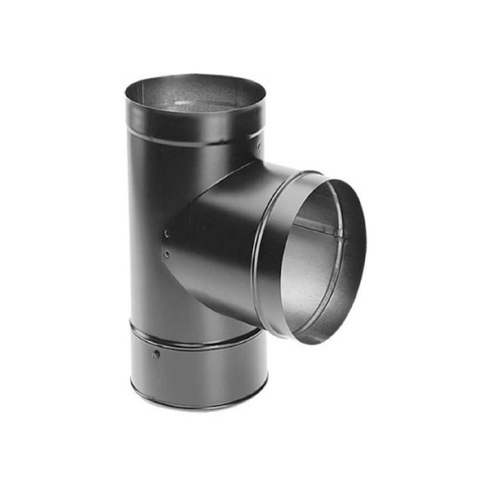 Duravent DuraBlack 6" Tee with Clean-Out Cap