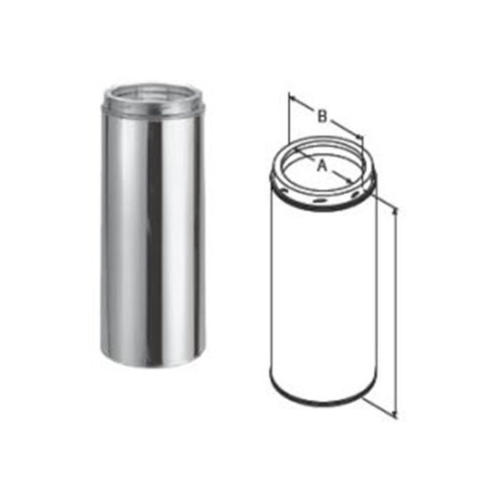 Duravent DuraTech 6" x 9" Length Chimney Pipe