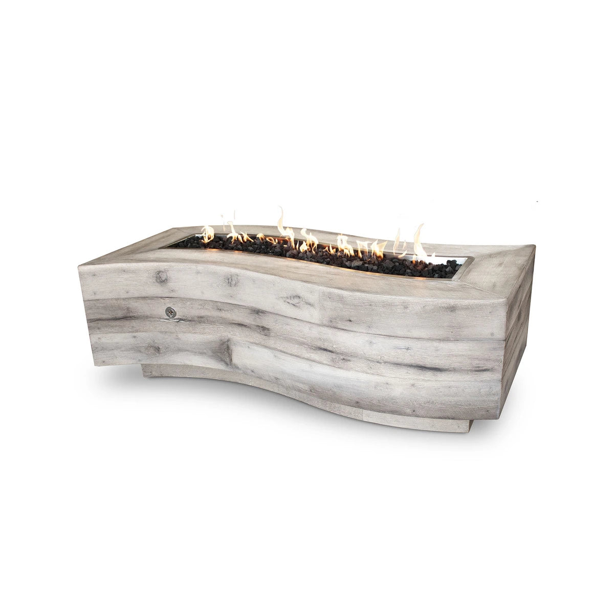 Outdoor Plus Big Sur Wood Grain Fire Pit - Concrete