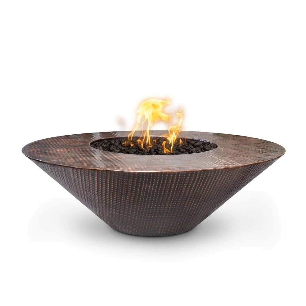 Outdoor Plus Cazo Wide Ledge Fire Pit - Hammered Copper - 48"