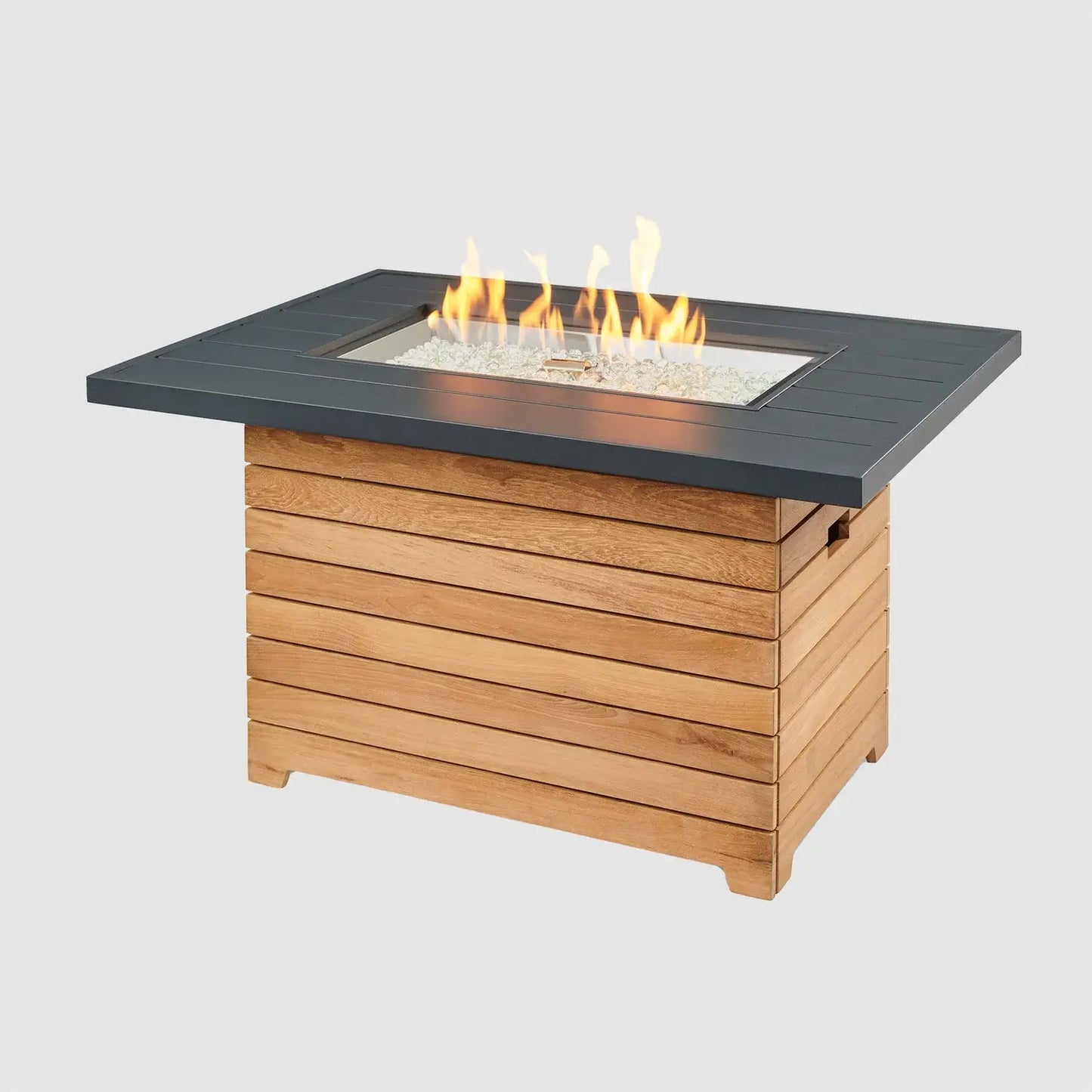 Outdoor GreatRoom Darien Rectangular Fire Pit Table - Aluminum