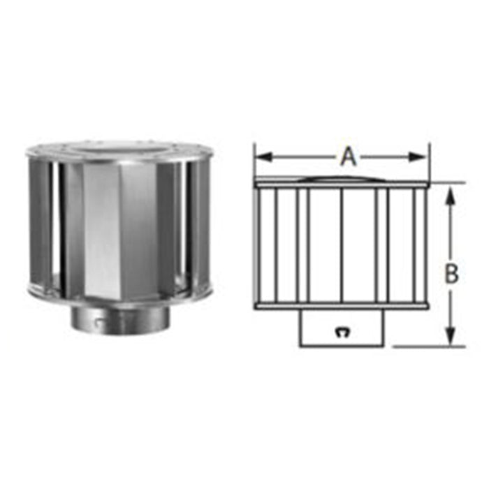 Duravent B-Vent 6" High-Wind Cap