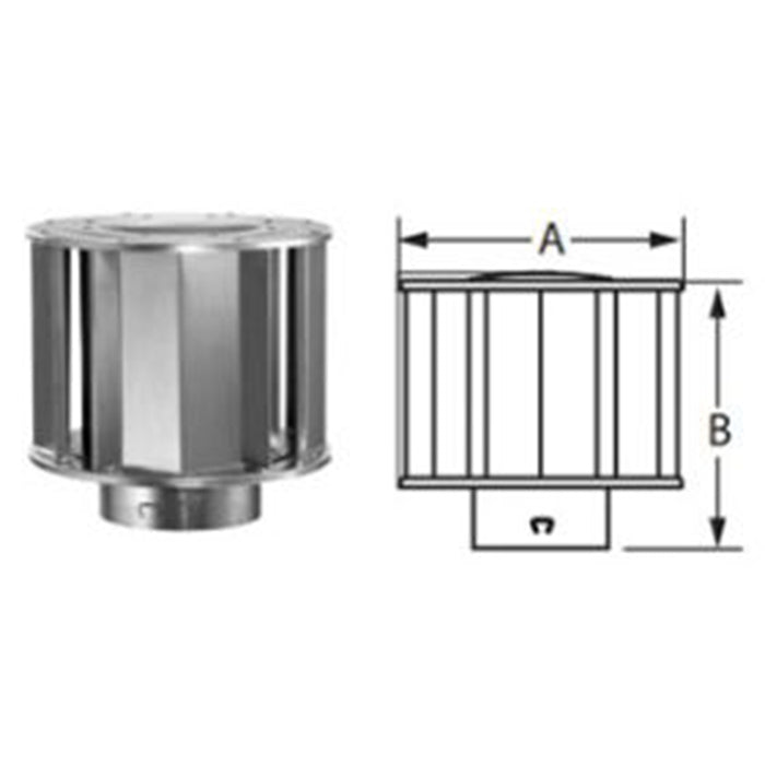 Duravent B-Vent 4" High-Wind Cap