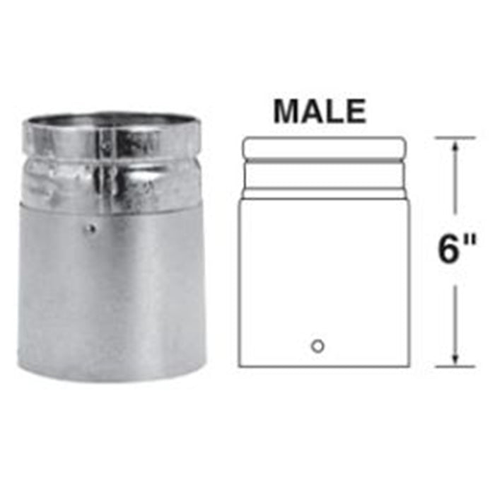 Duravent B-Vent 5" BV to GV Male Adapter