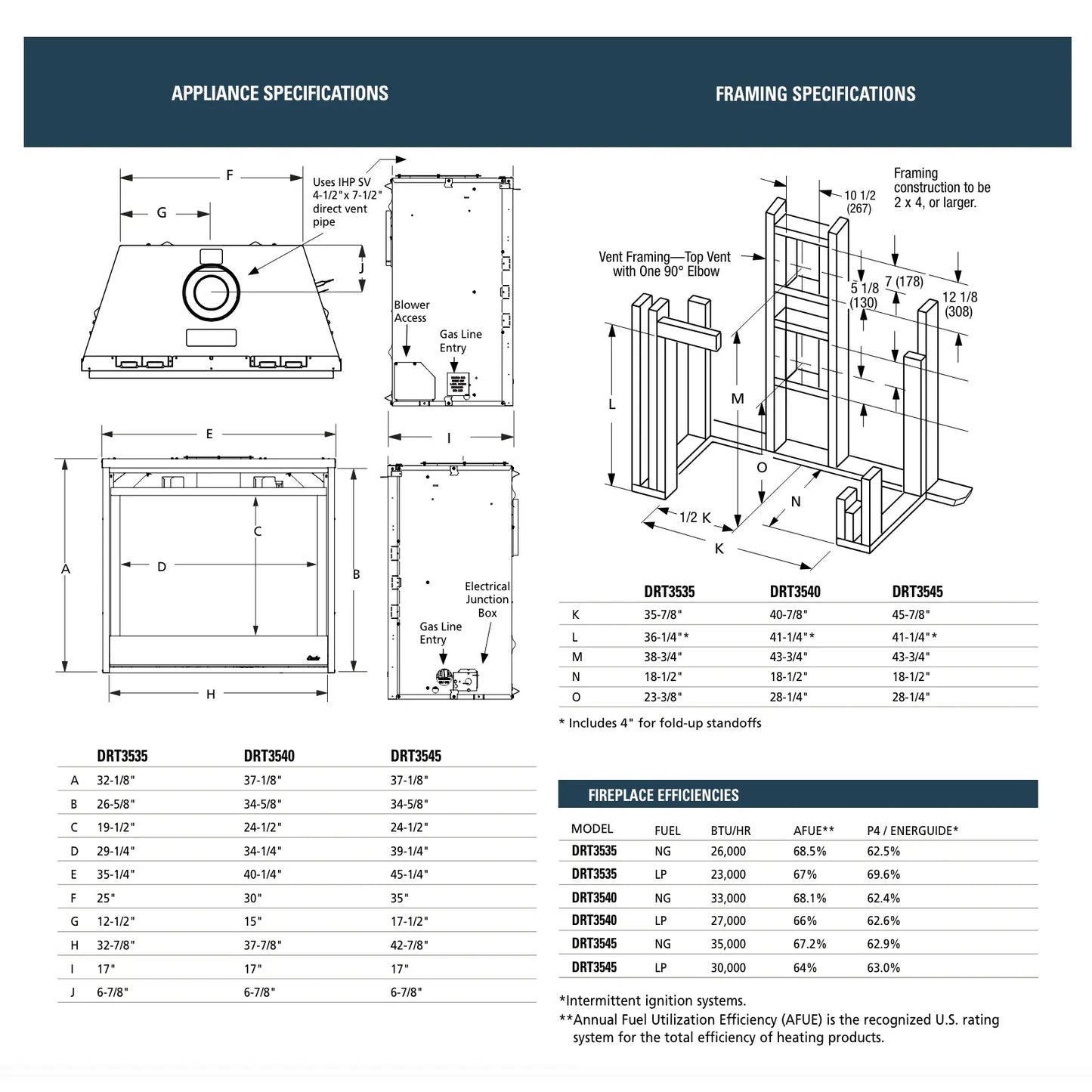 Superior DRT3540 Direct Vent Gas Fireplace - 40"