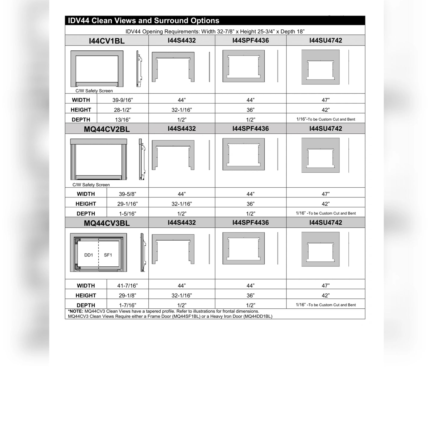 Kingsman IDV44 Direct Vent Gas Fireplace Insert
