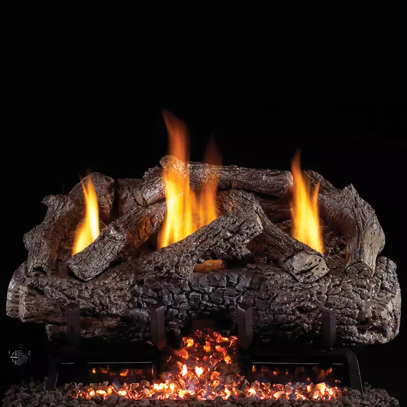 Peterson Real Fyre Charred Frontier Oak Ventless Gas Log Set