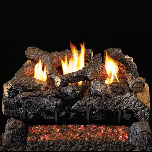 Peterson Real Fyre Evening Fyre Charred Ventless Gas Log Set