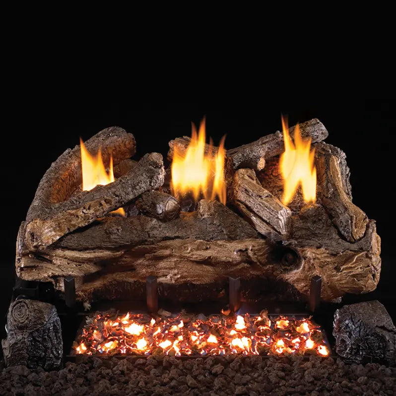 Peterson Real Fyre Evening Fyre Split See-Thru Ventless Gas Log Set