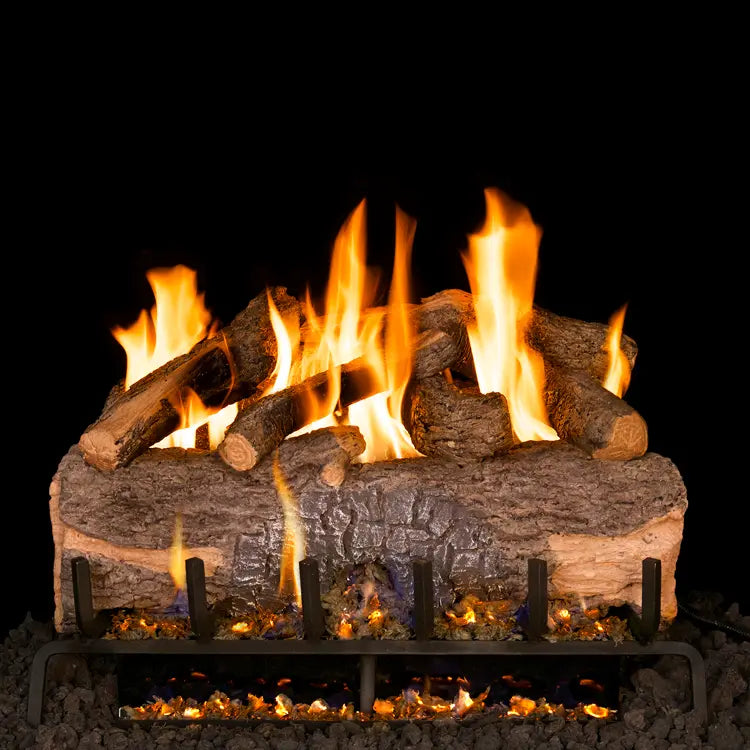 Peterson Real Fyre Mountain Crest Oak Vented Gas Log Set