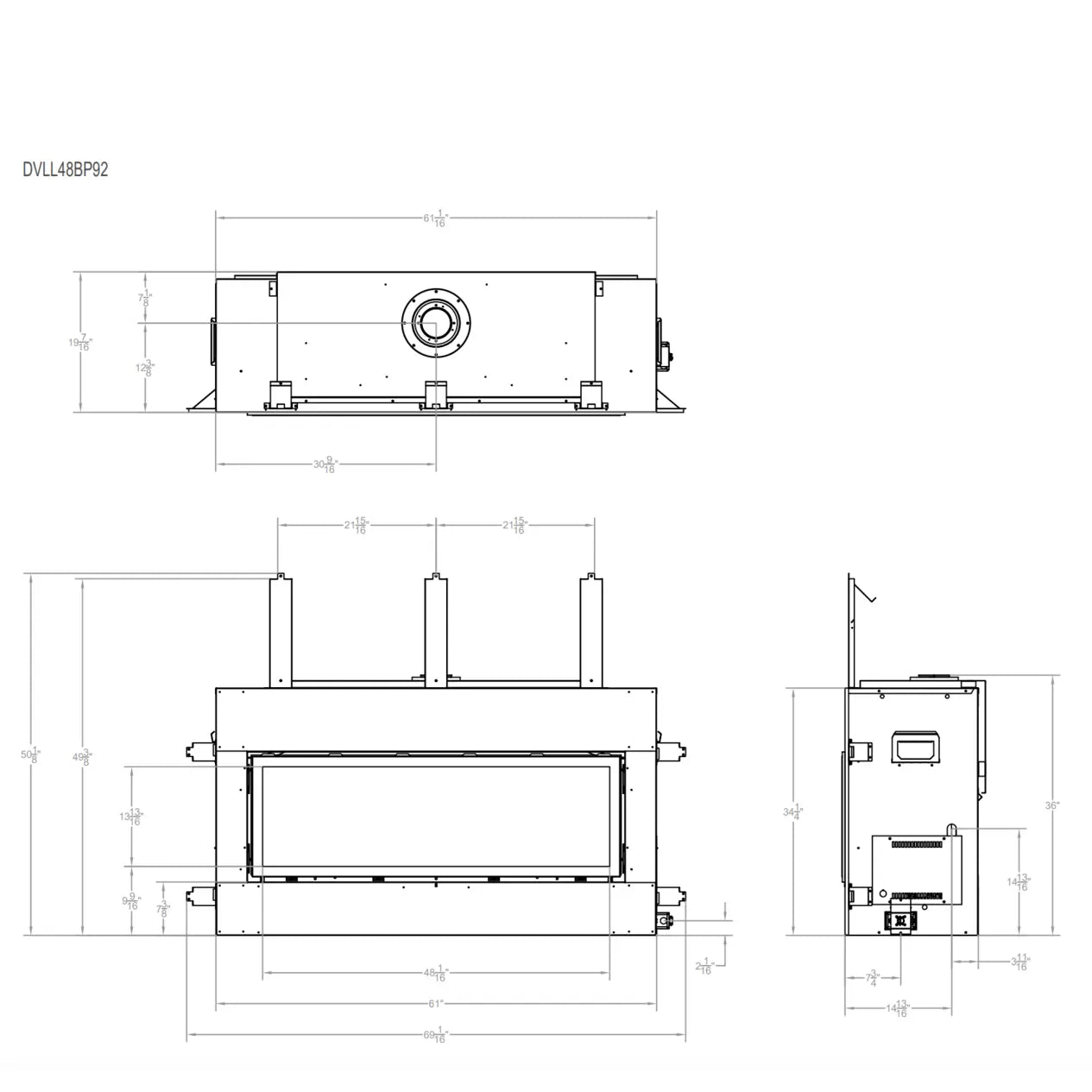 Empire Boulevard Direct Vent 48" Fireplace - with Multi-Function Remote