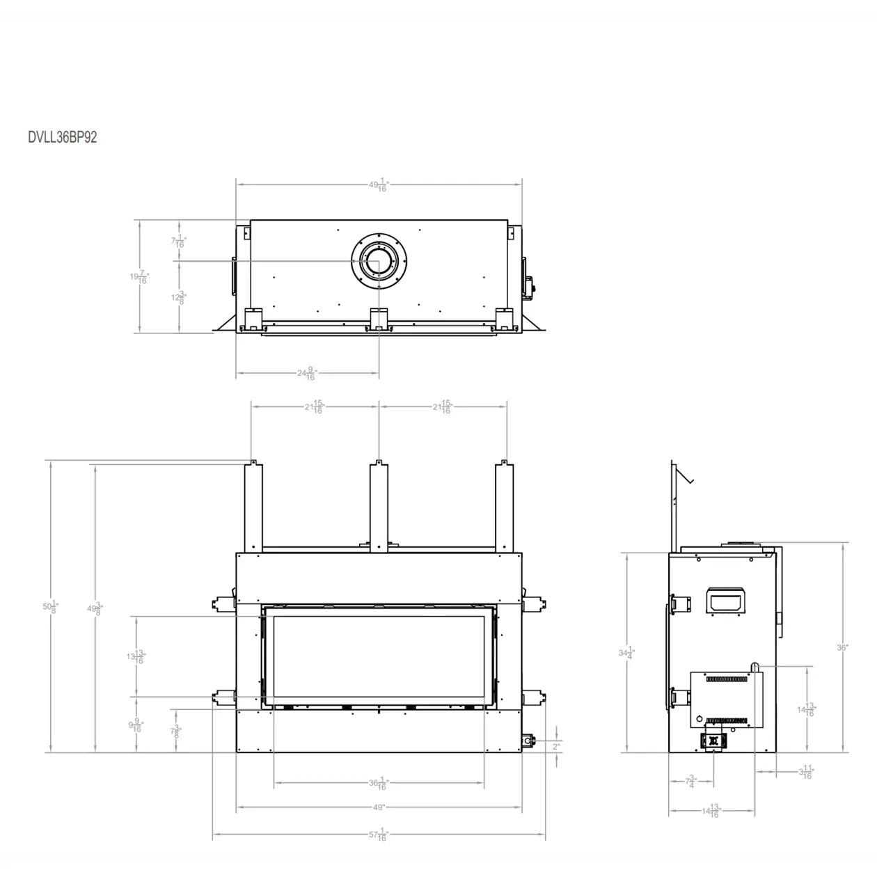 Empire Boulevard Direct Vent 36" Fireplace - Includes Multi-Function Remote