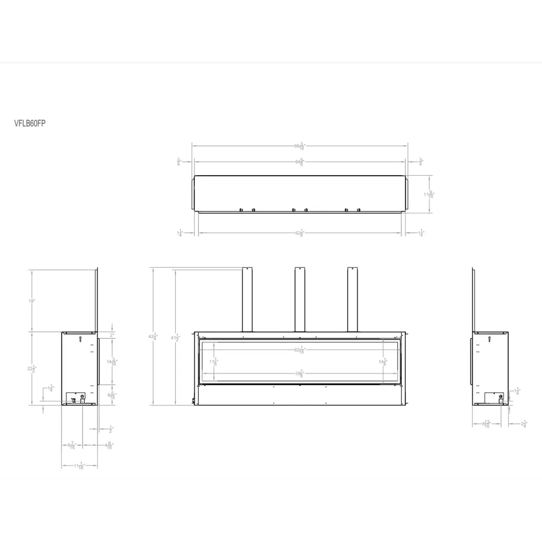 Empire Boulevard Vent-Free Fireplace - 60" - Multi-Function Remote