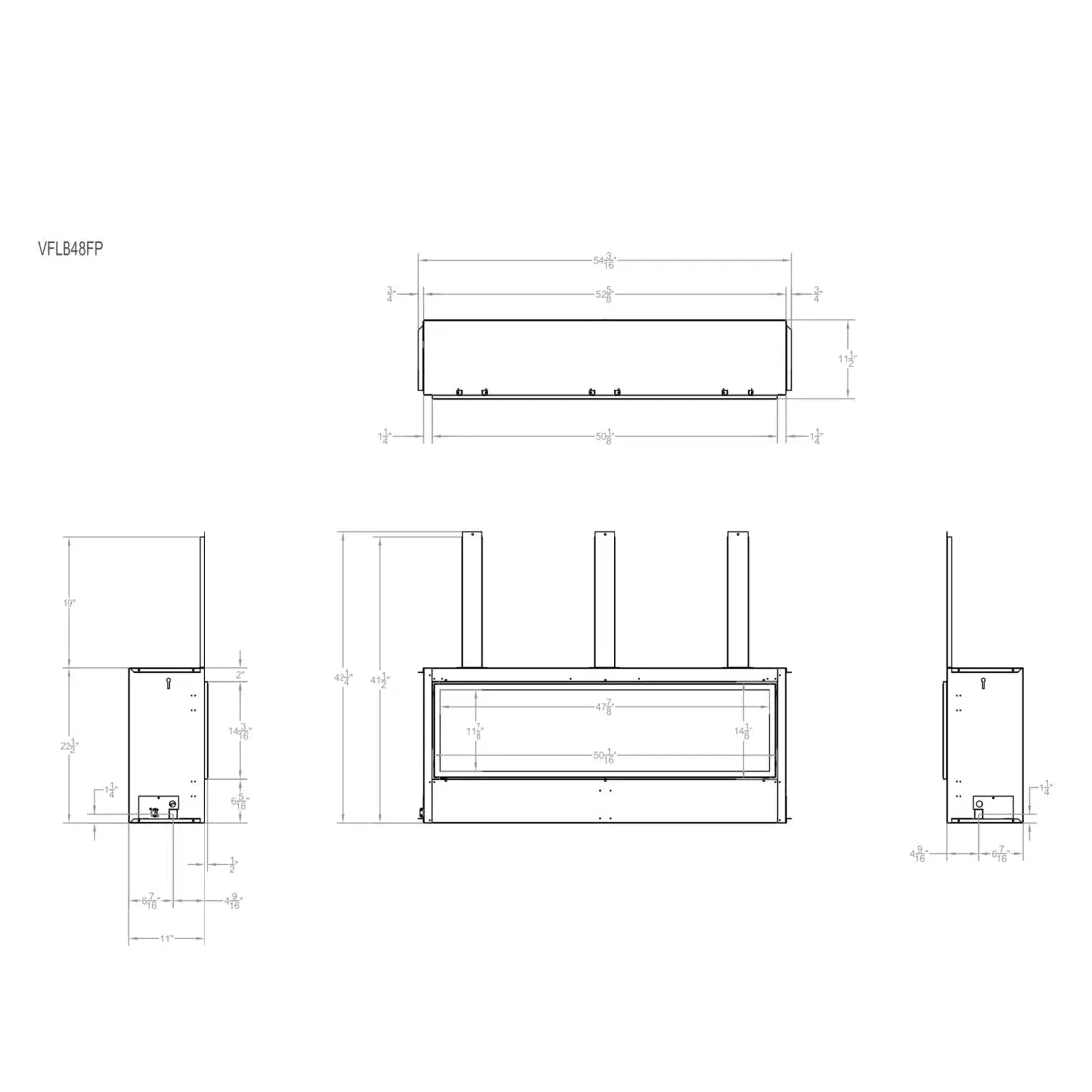 Empire Boulevard Vent-Free Fireplace - 48"