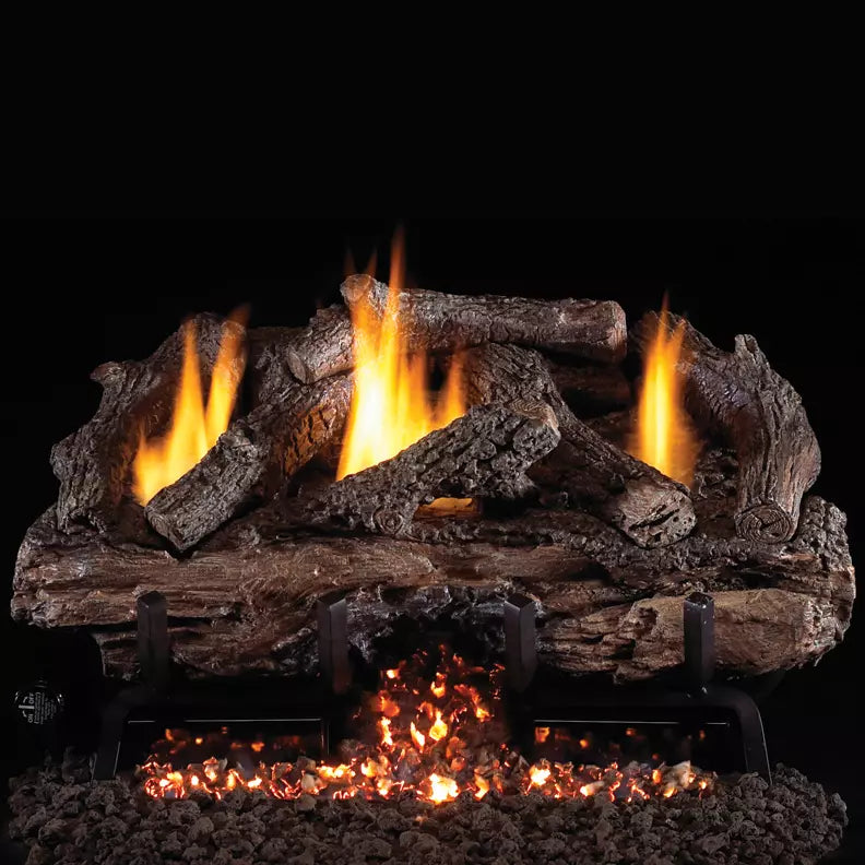 Peterson Real Fyre Charred Aged Split Ventless Gas Log Set