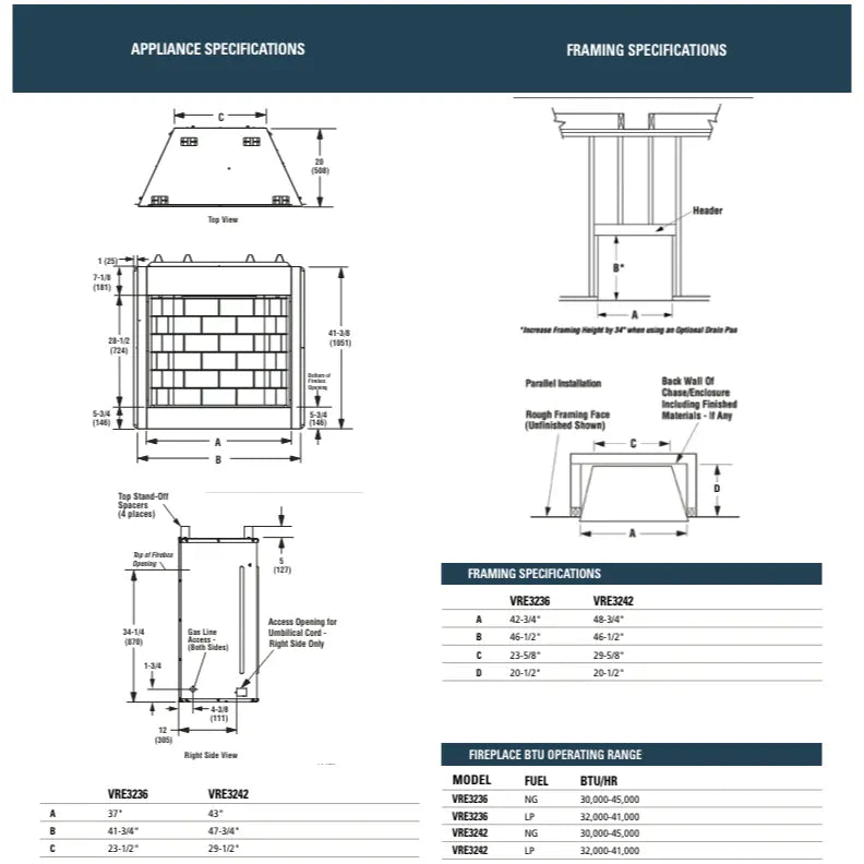 Superior VRE3236 Outdoor Ventless Gas Fireplace - 36"