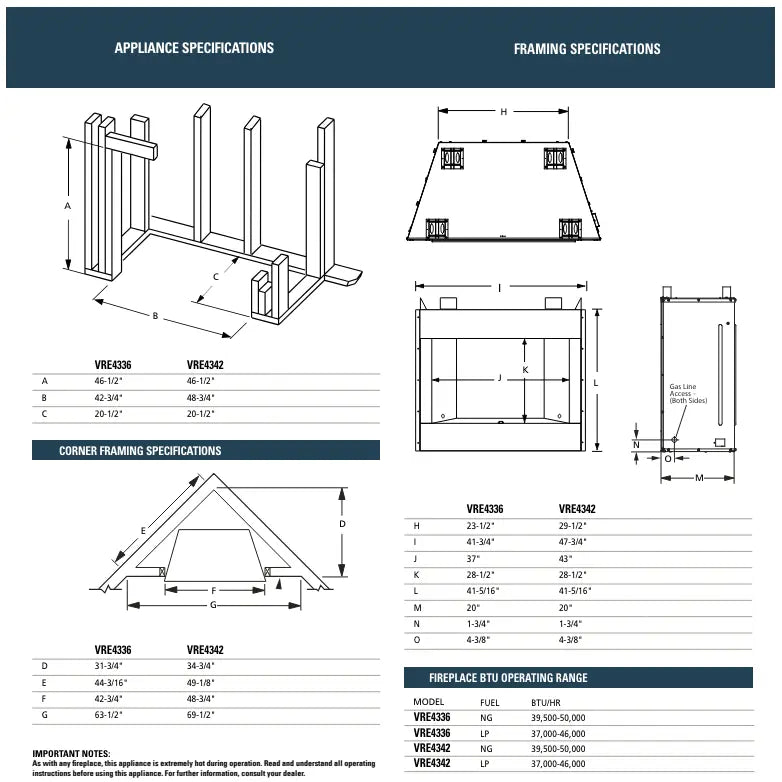 Superior VRE4336 Outdoor Ventless Gas Fireplace - 36"