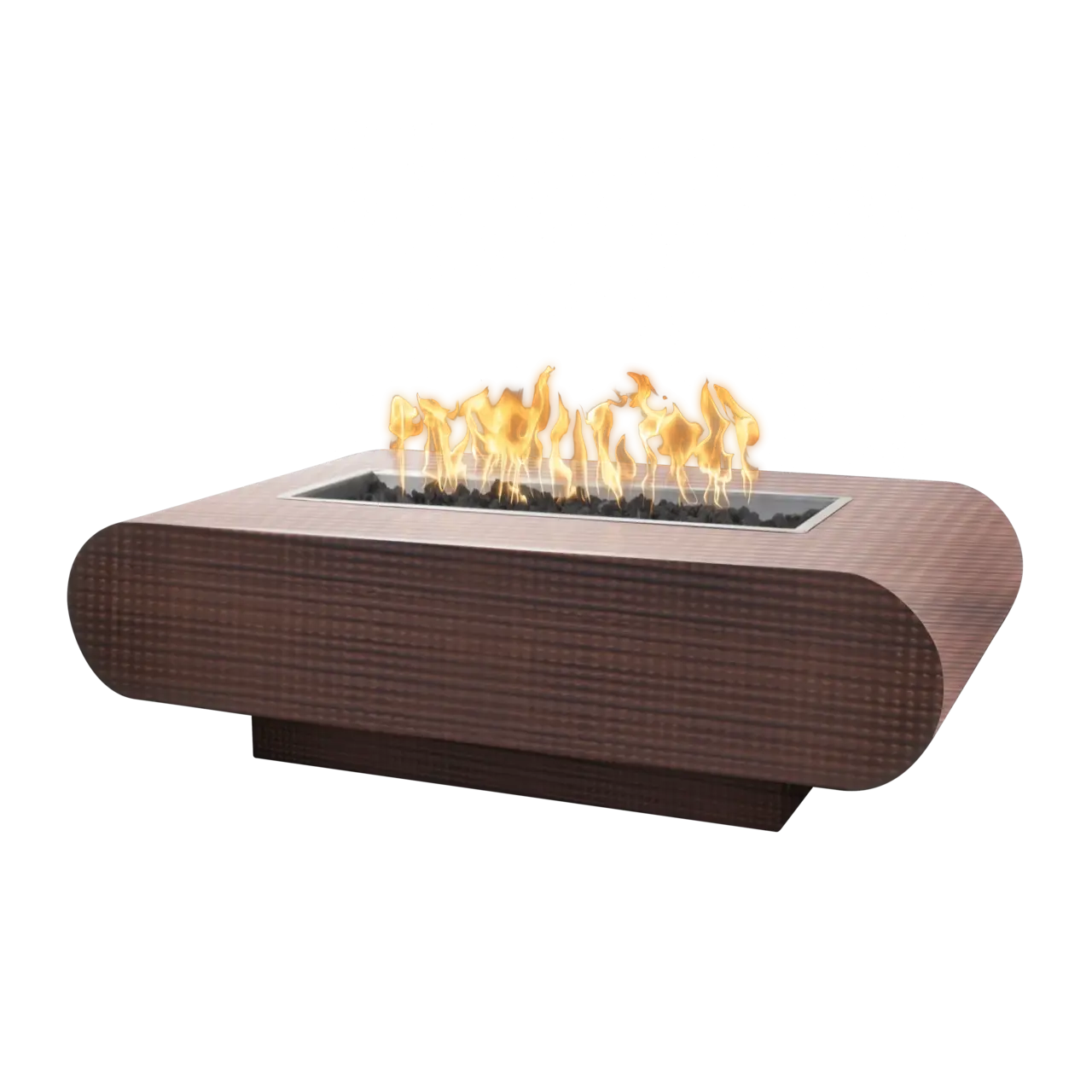 Outdoor Plus La Jolla Fire Pit - Corten Steel, Hammered Copper, Stainless Steel