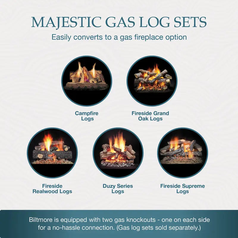 Majestic Biltmore 42" Radiant Wood Burning Fireplace - SB80