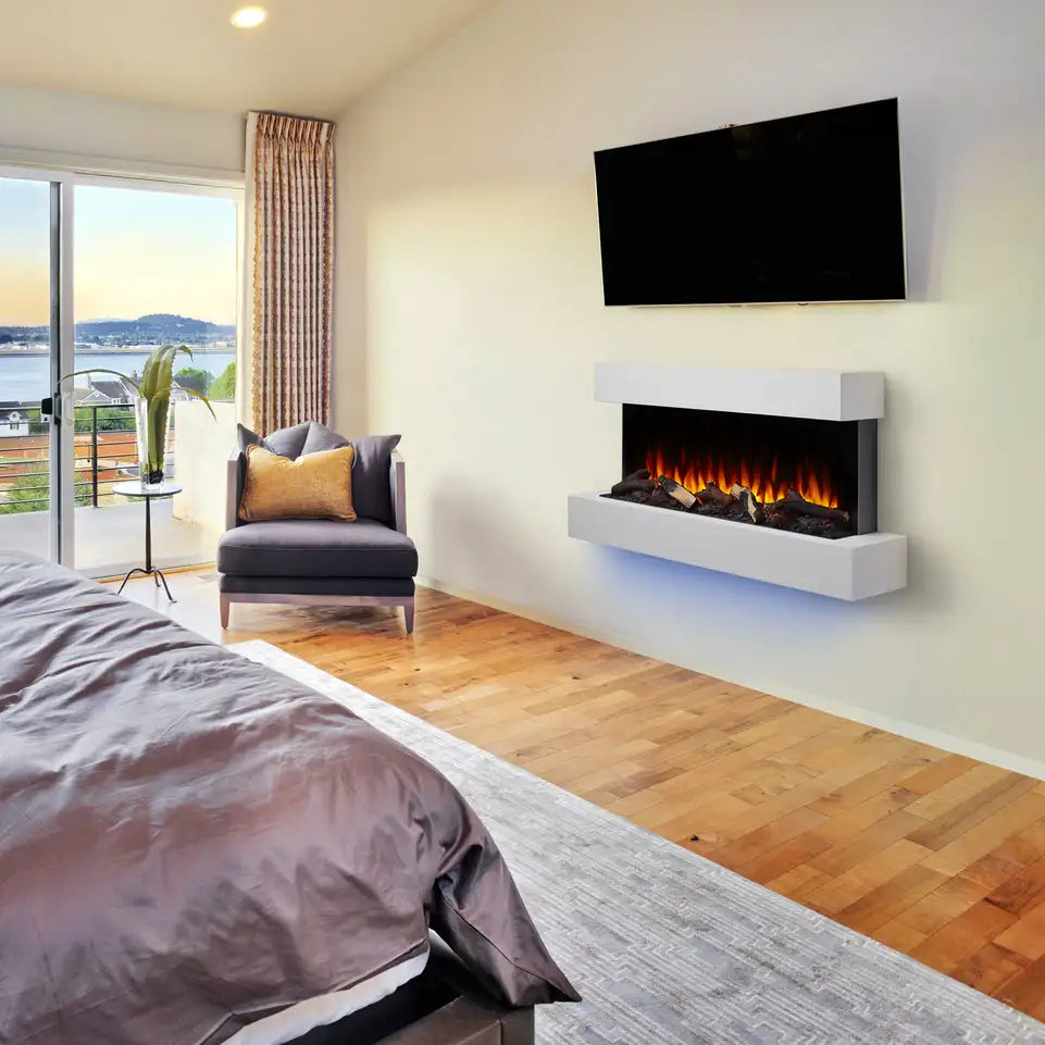 SimpliFire Format Floating Mantel Electric Fireplace - 36"