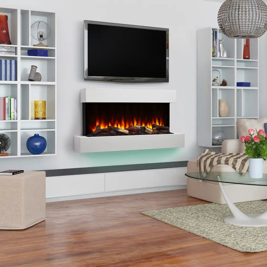 SimpliFire Format Floating Mantel Electric Fireplace - 36"
