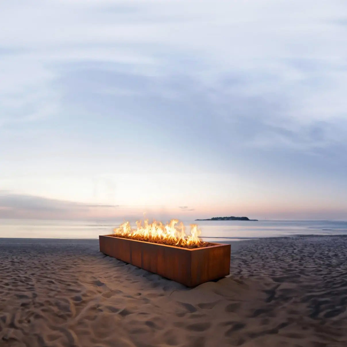 Outdoor Plus Eaves Corten Steel Fire Pit