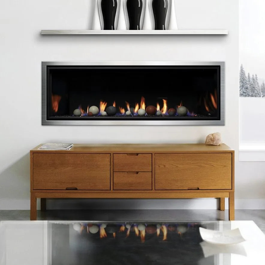 Kingsman ZCVRB60 Zero Clearance Linear Direct Vent Gas Fireplace - 60"