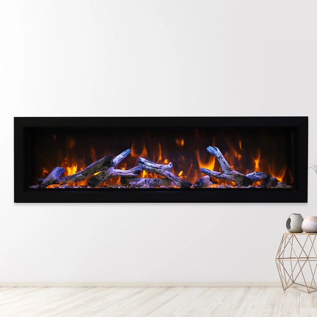 Amantii Panorama BI Deep XT Smart Electric Fireplace - 72" Indoor/Outdoor, WiFi Enabled
