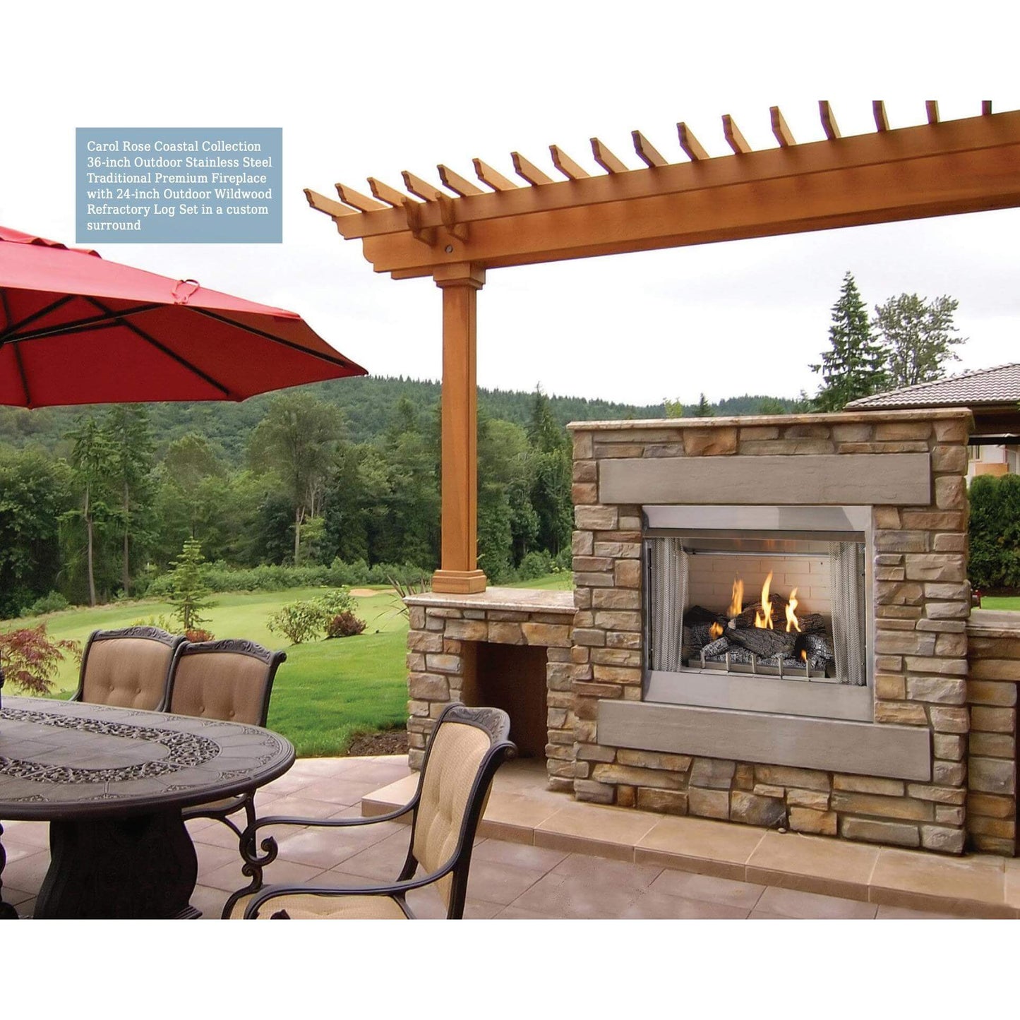 Empire Carol Rose Outdoor 36" Vent-Free Fireplace