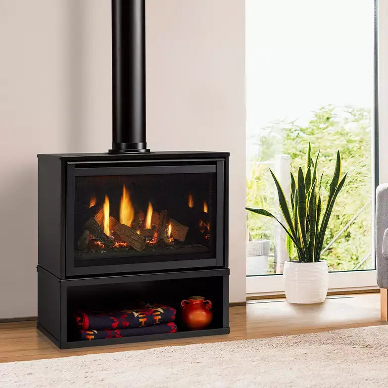 Majestic Ruby Freestanding 30" Direct Vent Gas Fireplace - Includes Touchscreen Remote