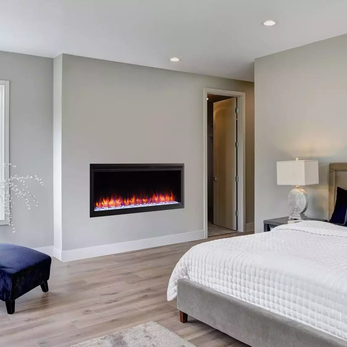 SimpliFire Allusion Platinum Linear Electric Fireplace - 50"