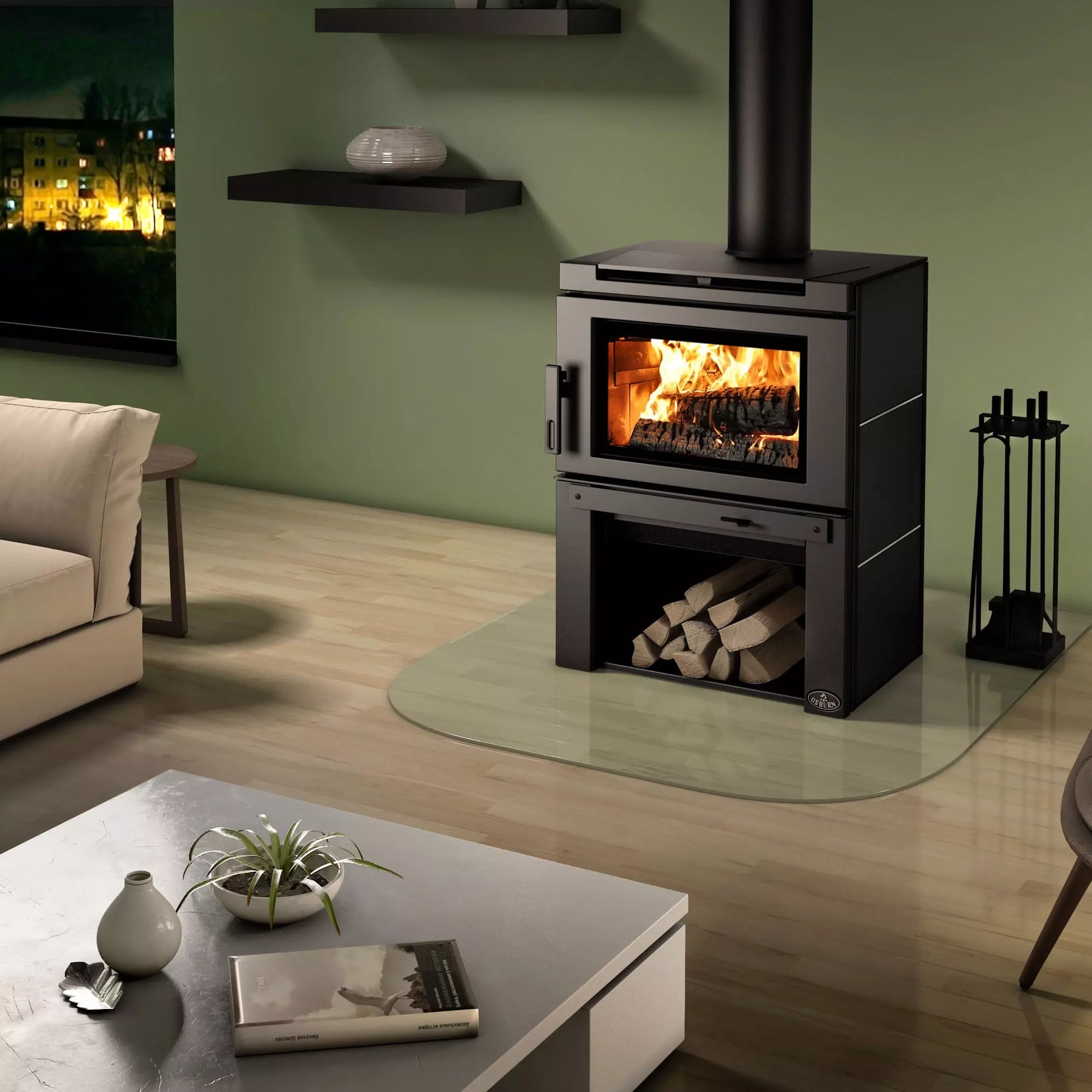 Osburn Matrix Wood Burning Stove - Includes Blower