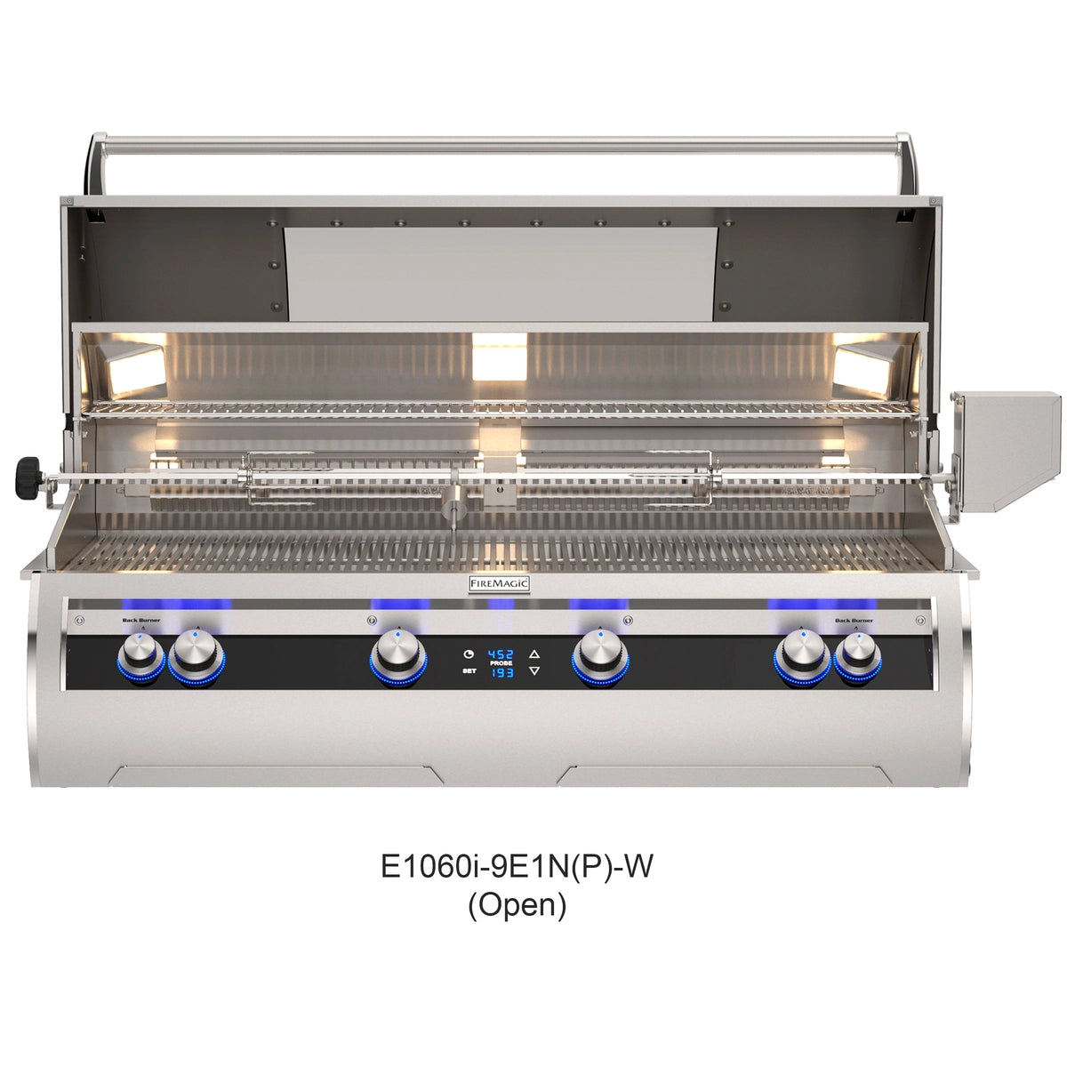 Fire Magic E1060i Echelon Built-in Gas Grill w/ Digital Thermometer, Black Glass Control Panel and Touchscreen, 48" x 22" Cooking Area (1,056 sq. in.)