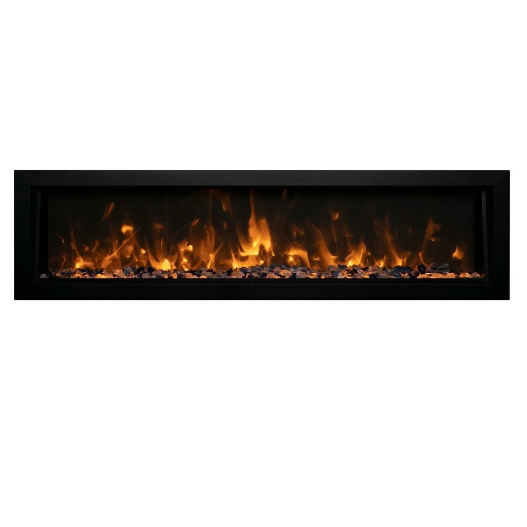 Amantii Panorama BI Deep Smart Electric Fireplace - 88" Indoor/Outdoor, WiFi Enabled