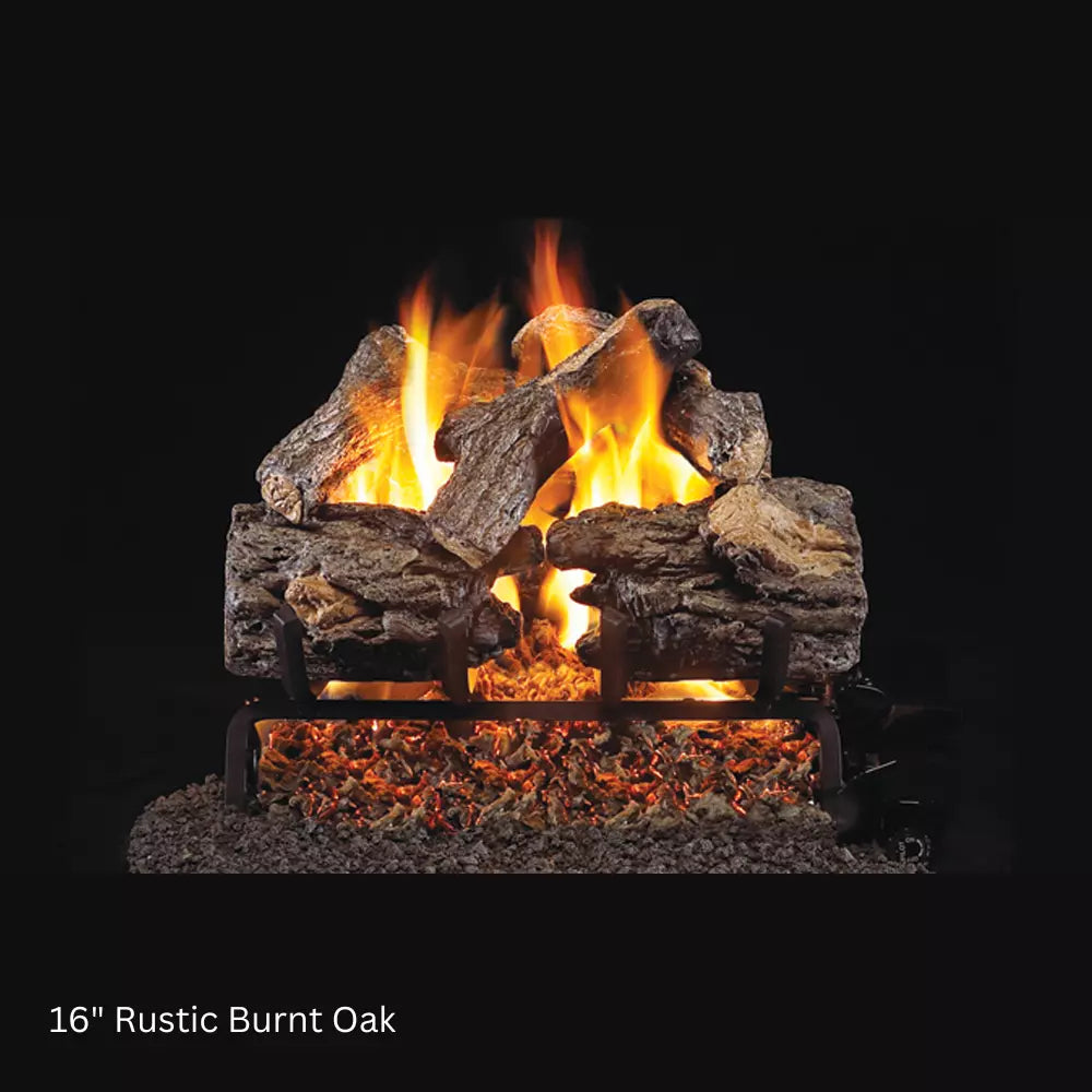Peterson Real Fyre Burnt Rustic Oak Vented Gas Log Set