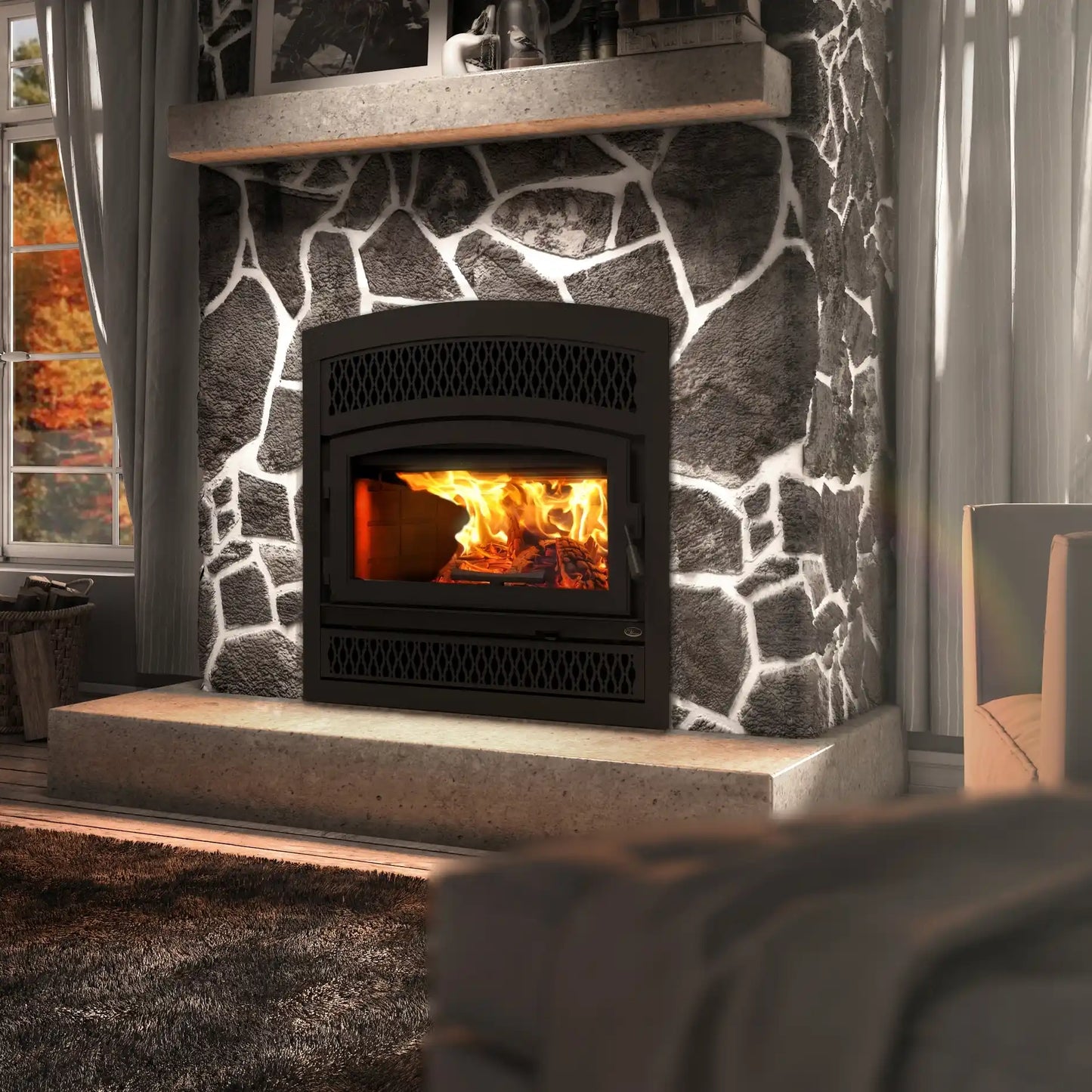 Valcourt FP10 Lafayette II Wood Fireplace - Includes Blower
