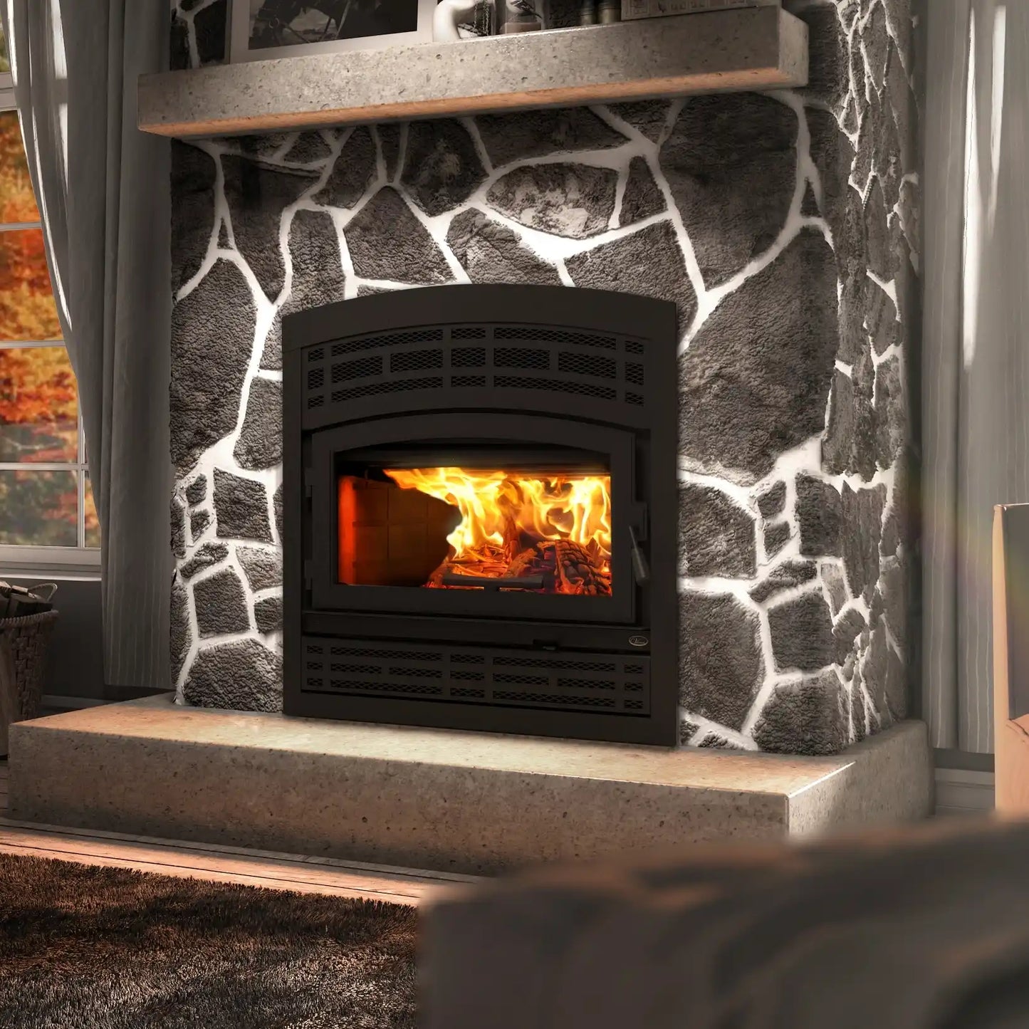 Valcourt FP10 Lafayette II Wood Fireplace - Includes Blower