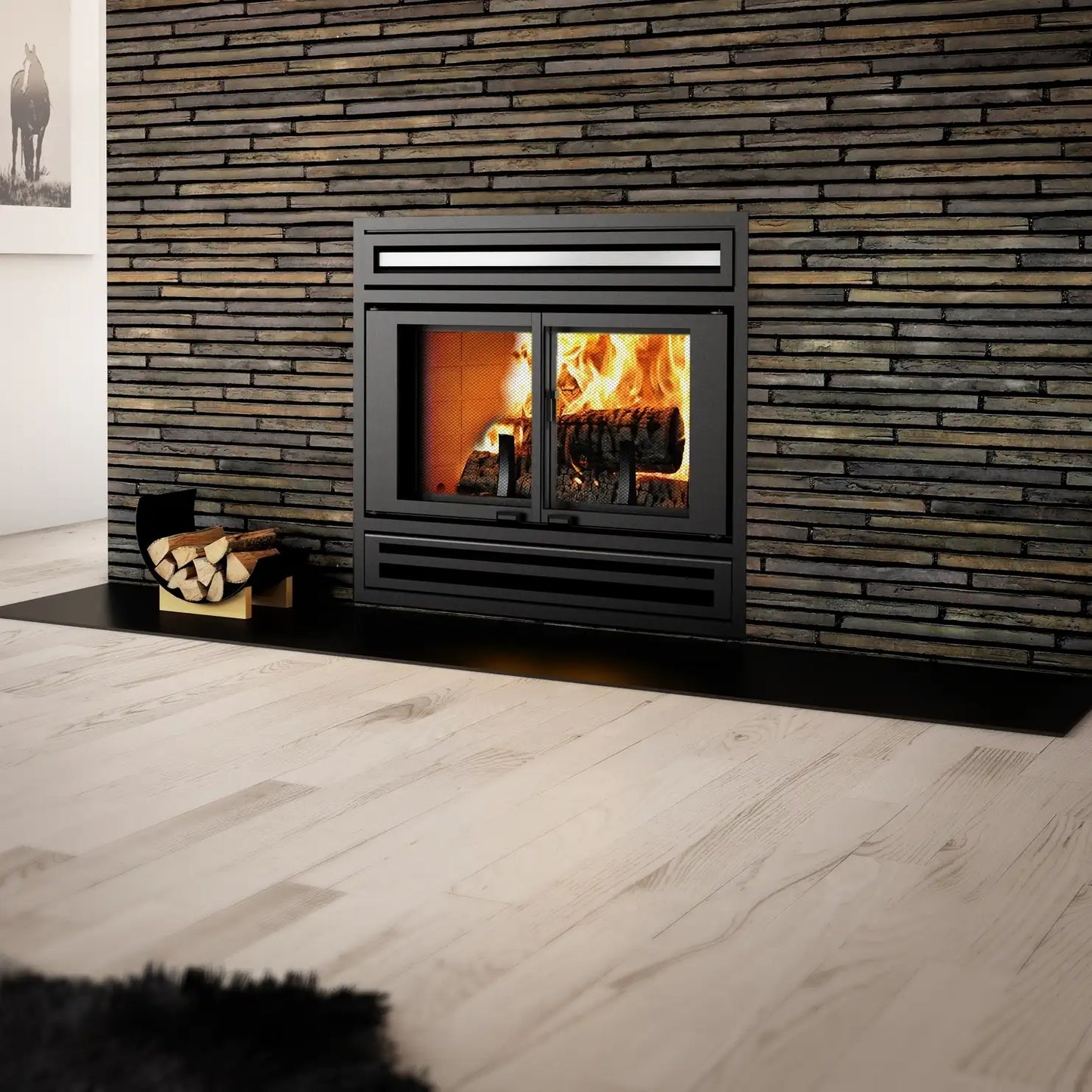 Valcourt FP1L Manoir Wood Fireplace - Includes Blower