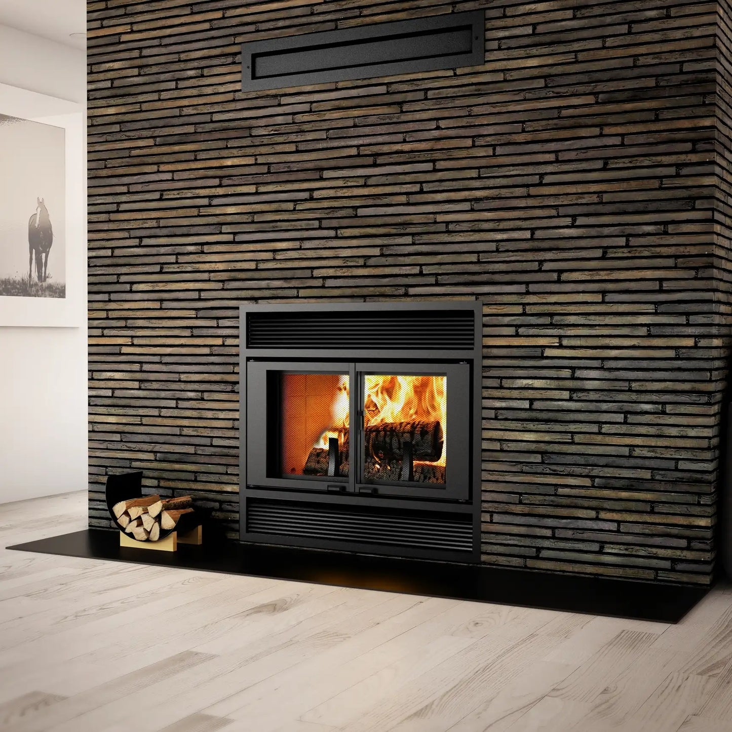 Valcourt FP1L Manoir Wood Fireplace - Includes Blower