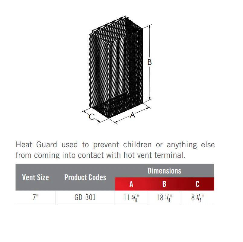 Napoleon 4" x 7" Heat Guard - GD-301