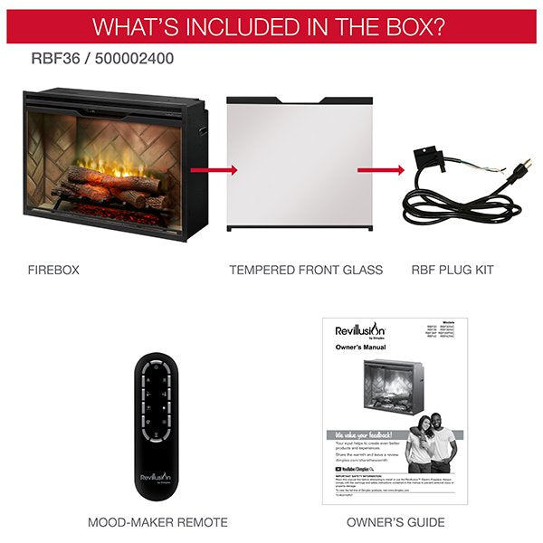 Dimplex Revillusion 36" Built-In Electric Firebox