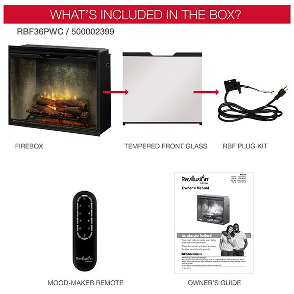 Dimplex Revillusion 36" Portrait Built-In Electric Firebox