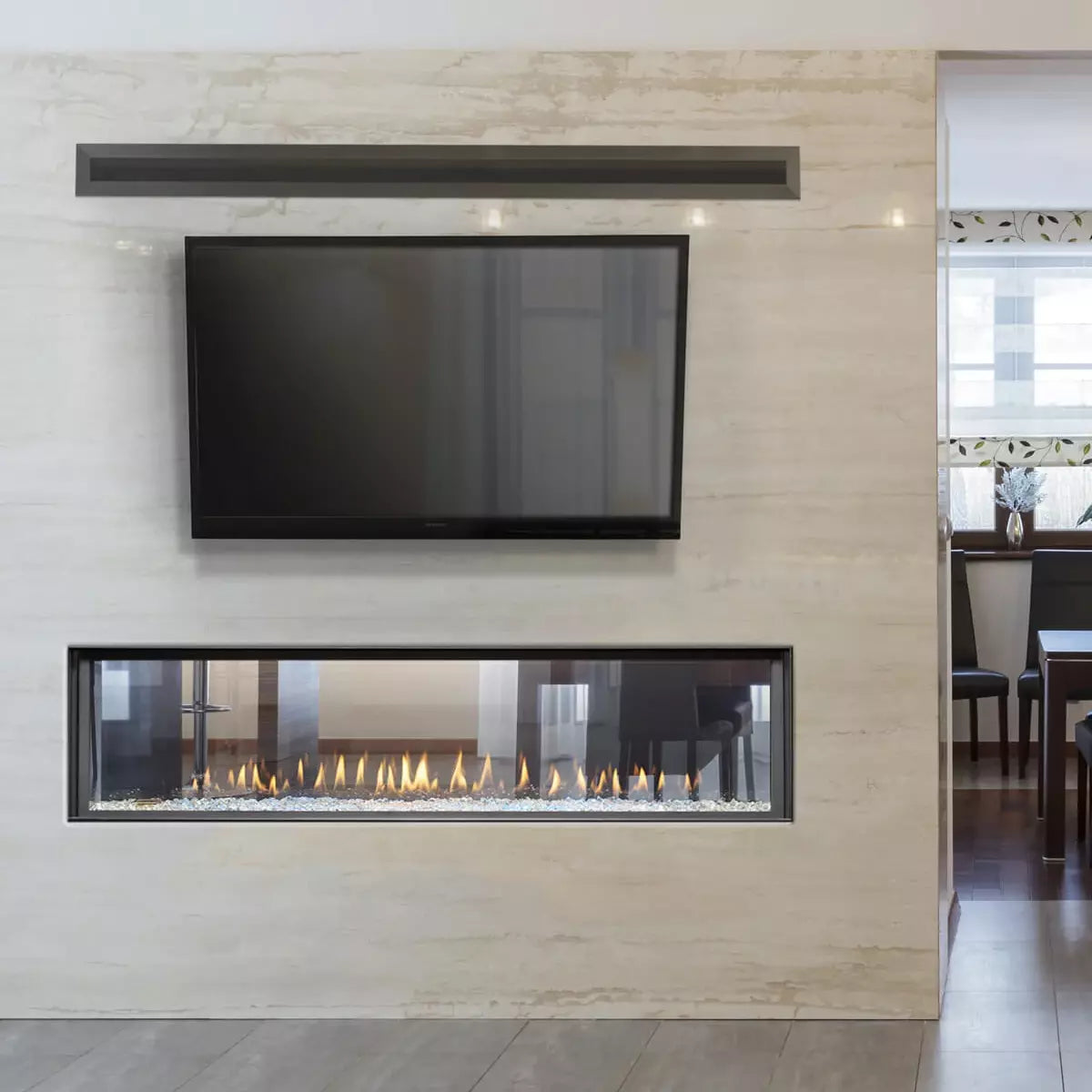 Montigo Distinction 48" See-Through Direct Vent Linear Gas Fireplace