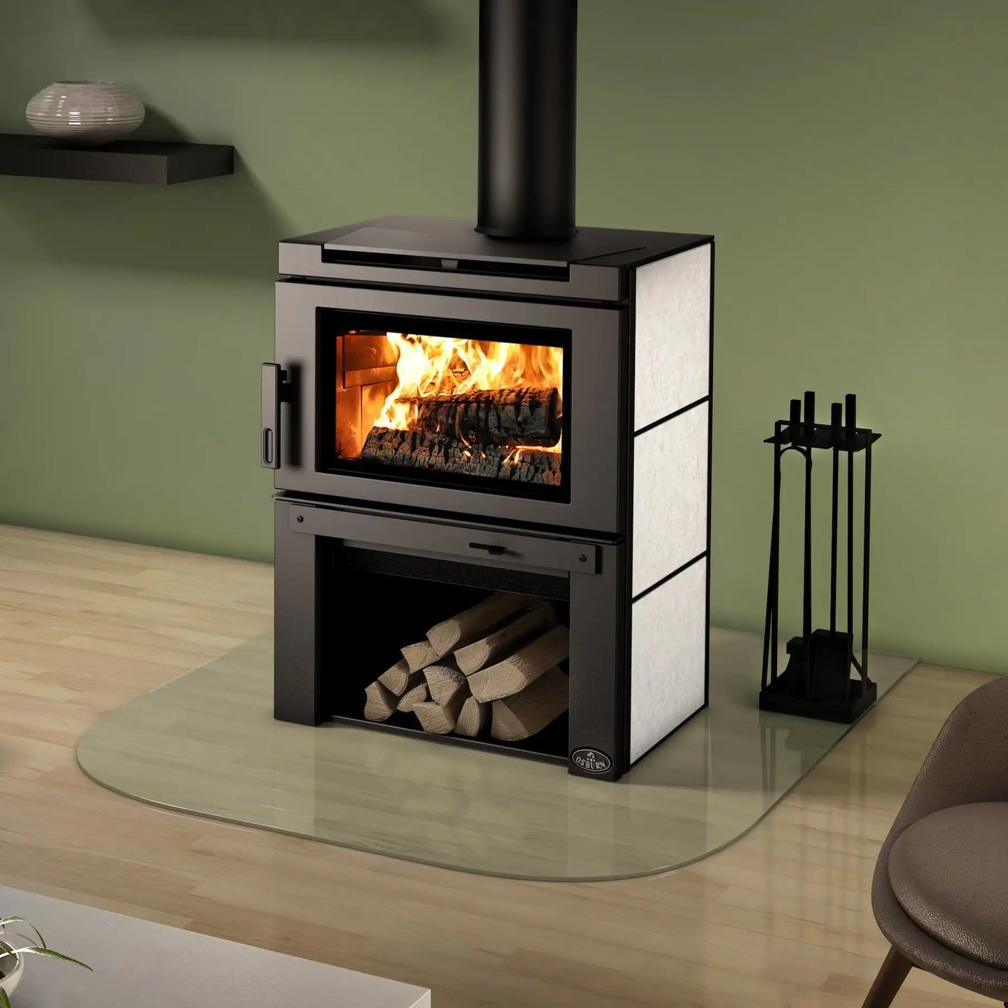 Osburn Matrix Wood Burning Stove - Includes Blower