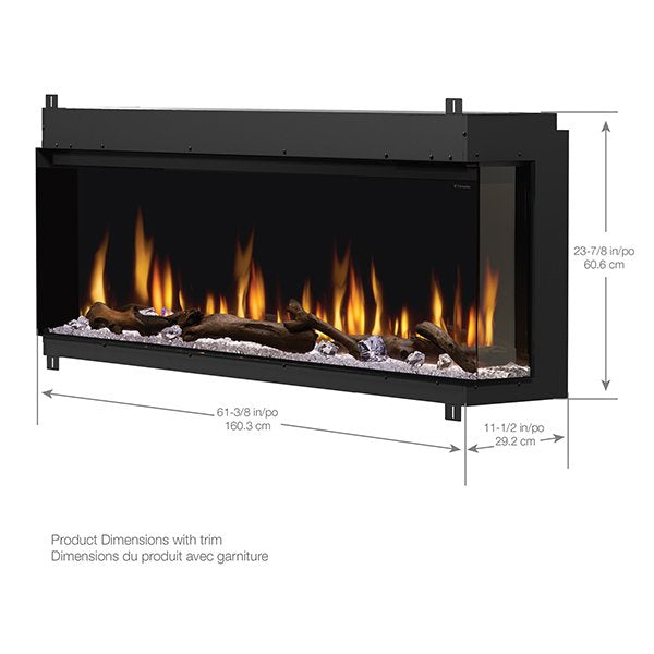 Dimplex IgniteXL Bold 60" Built-in Linear Multi-Sided Electric Fireplace